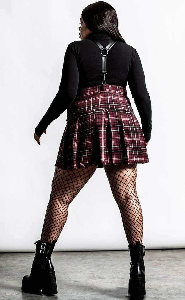 Killstar Shadows Suspender Mini Skirt | Blood Tartan Clothing 7 Killstar Shadows Suspender Mini Skirt | Blood Tartan Clothing