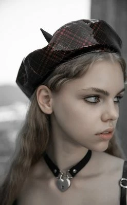 Punk Rave She Devil Tartan Beret Accessories