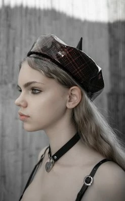 Punk Rave She Devil Tartan Beret Accessories