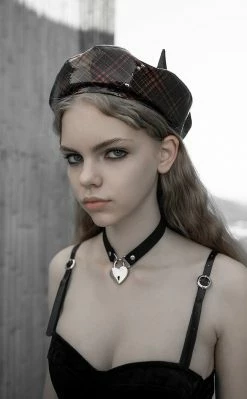 Punk Rave She Devil Tartan Beret Accessories