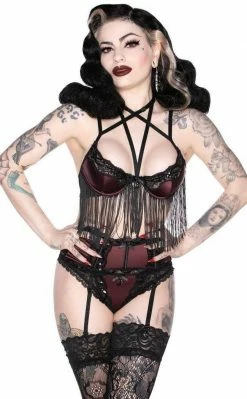 Killstar She's Poison Bra | Wine