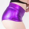 Music Legs Clothing Shiny Booty Shorts Purple