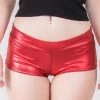 Music Legs Clothing Shiny Booty Shorts Red