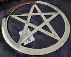 TB Silver Plated Cut-Out Pentagram Altar Tile | 20cm New Arrivals