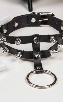 Cold Black Heart Chokers Sinistress Choker