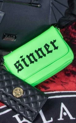 BlackCraft Accessories Sinner Green Crossbody Bag