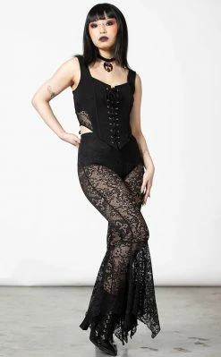 Killstar Spectral Lure Bell Bottoms Clothing