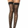 Music Legs Spider's Window Thigh High Stockings