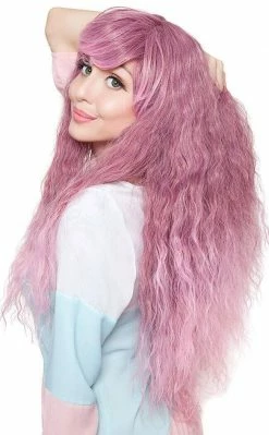 Rockstar Wigs Spirit Song Long Wavy Rose Pink Wig Beauty
