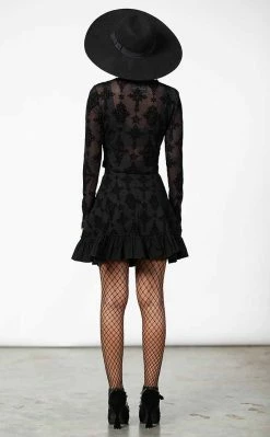 Killstar Steeple Mesh Long Sleeve Top