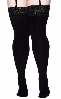 Killstar Stop Staring Thigh High Socks Clothing