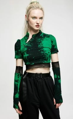 Punk Rave Swamp Witch Transformer Top Clothing