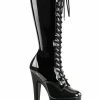 Pleaser Pole Shoes TABOO-2023 Black Knee High Boots