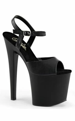 Pleaser Pole Shoes TABOO-709 Black / Black Matte Heels