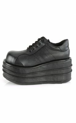 Demonia TEMPO-08 Black Vegan Leather Oxford Shoe