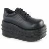 Demonia TEMPO-08 Black Vegan Leather Oxford Shoe