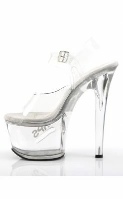 Pleaser TIPJAR-708-5 Clear Heels Pole Shoes