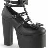 Demonia TORMENT-600 Black Vegan Leather Platform Mary Jane Heels 1 Demonia TORMENT-600 Black Vegan Leather Platform Mary Jane Heels