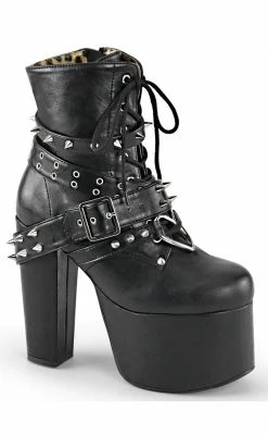 Demonia Shoes TORMENT-700 Black Vegan Leather Platform Boots