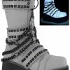 Demonia TRASHVILLE-138 Grey Reflective Platform Boots 2 Demonia TRASHVILLE-138 Grey Reflective Platform Boots