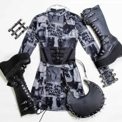 Punk Rave Tabloid Fodder Dress