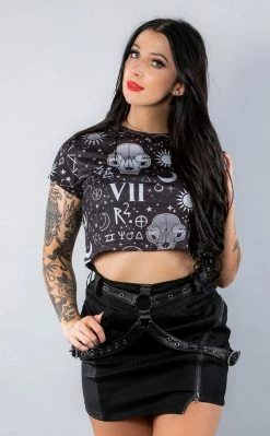 Drop Dead Gorgeous The Alchemist's Cat Crop Tee