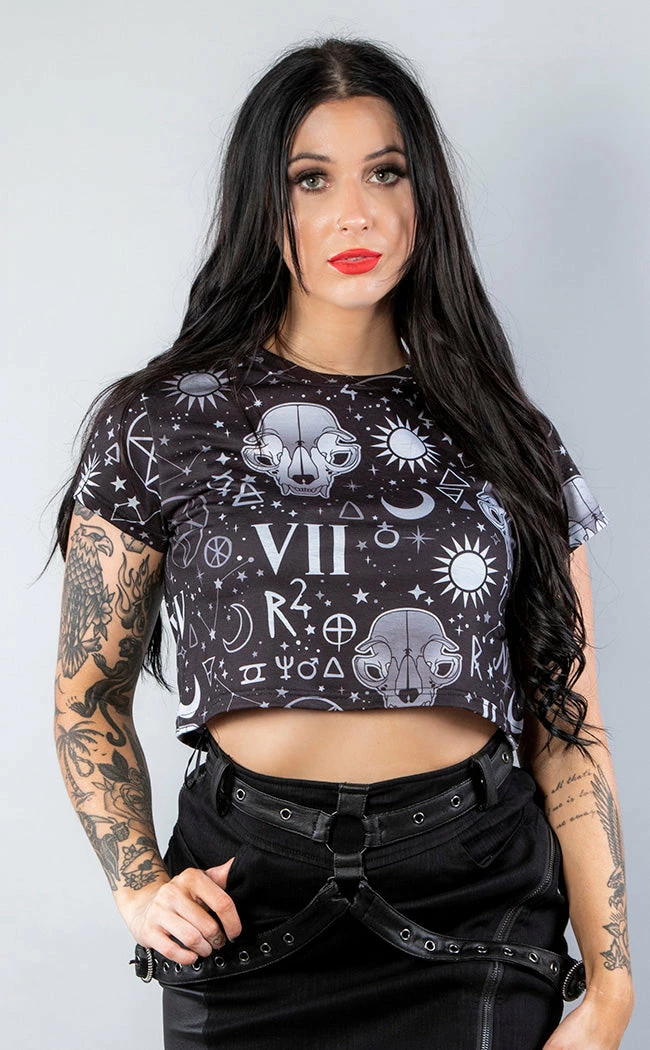 Drop Dead Gorgeous The Alchemist's Cat Crop Tee 3 Drop Dead Gorgeous The Alchemist's Cat Crop Tee