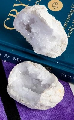 Crystals Witchcraft Thunder Egg Crystal Geode | Clear Calcite-Small