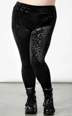 Killstar To Ashes Velvet Leggings Clothing