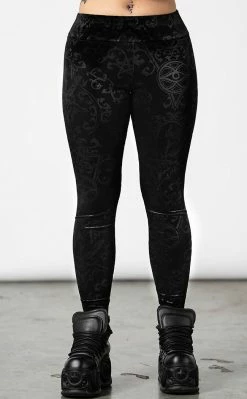 Killstar To Ashes Velvet Leggings Clothing