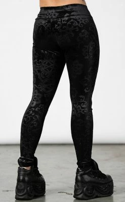 Killstar To Ashes Velvet Leggings Clothing
