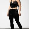 Killstar To Ashes Velvet Leggings Clothing