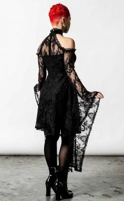 Killstar To Dust Kimono-Sleeve Dress Clothing