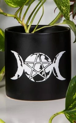 Death By Plants Triple Goddess Plant Pot | Black