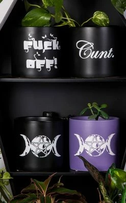 Death By Plants Triple Goddess Plant Pot | Purple