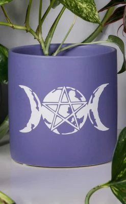 Death By Plants Triple Goddess Plant Pot | Purple