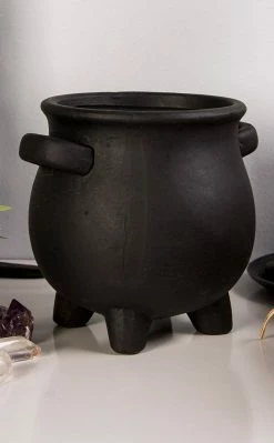 Homewares Home & Gifts Triple Moon Cauldron Plant Pot 9 Homewares Home & Gifts Triple Moon Cauldron Plant Pot
