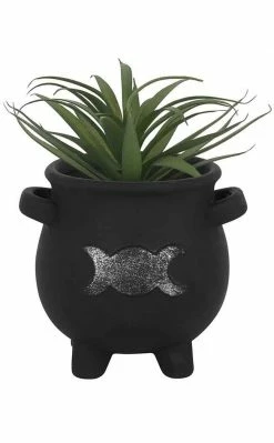 Homewares Home & Gifts Triple Moon Cauldron Plant Pot 11 Homewares Home & Gifts Triple Moon Cauldron Plant Pot