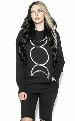 BlackCraft Clothing Triple Moon Hooded Pullover Sweater