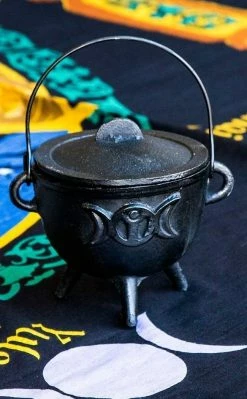 Cauldrons Triple Moon Tripod Cauldron Home Decor