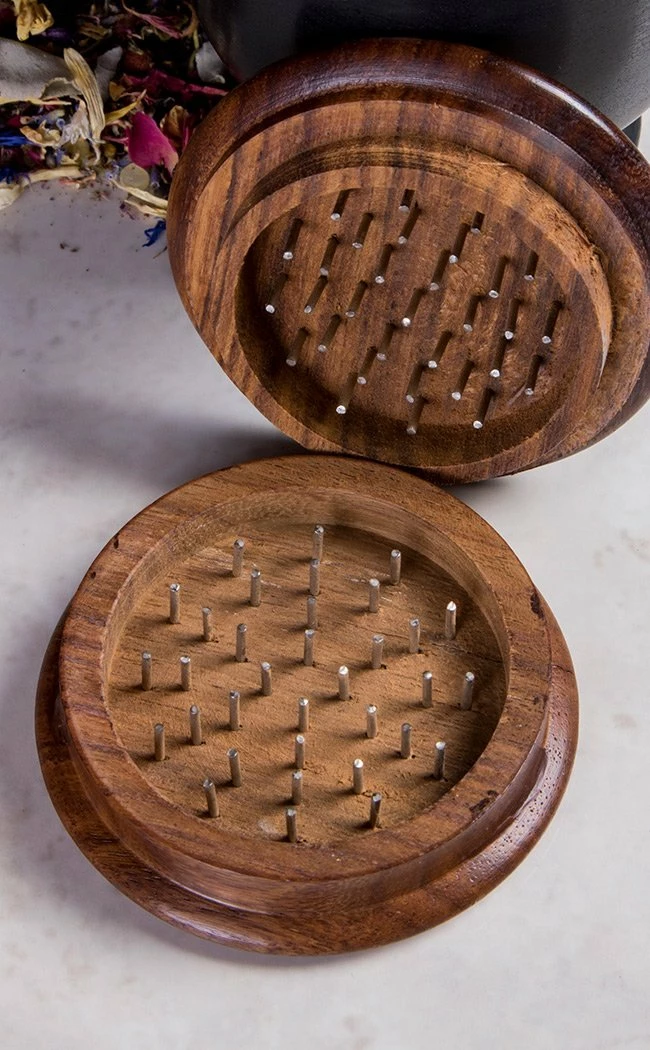 TB Home & Gifts Triple Moon Wooden Herb Grinder 4 TB Home & Gifts Triple Moon Wooden Herb Grinder