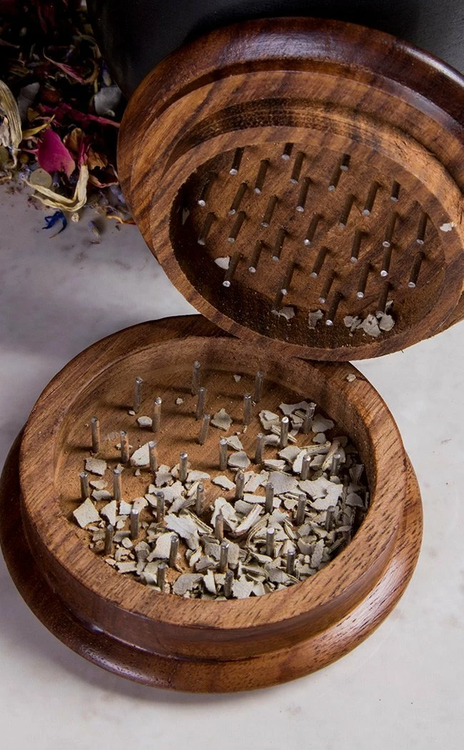 TB Home & Gifts Triple Moon Wooden Herb Grinder 6 TB Home & Gifts Triple Moon Wooden Herb Grinder