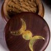 TB Home & Gifts Triple Moon Wooden Herb Grinder 2 TB Home & Gifts Triple Moon Wooden Herb Grinder