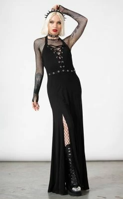 Killstar Clothing Tristania Maxi Halter Dress