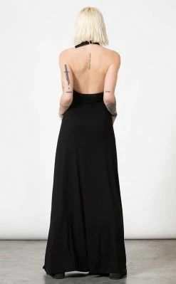 Killstar Clothing Tristania Maxi Halter Dress