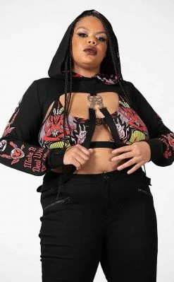 Killstar Clothing Troublemaker Cropped Hoodie 12 Killstar Clothing Troublemaker Cropped Hoodie