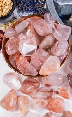 Crystals Witchcraft Tumbled Stones | Fire Quartz