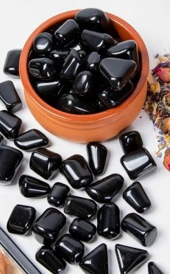 Crystals Witchcraft Tumbled Stones | Obsidian