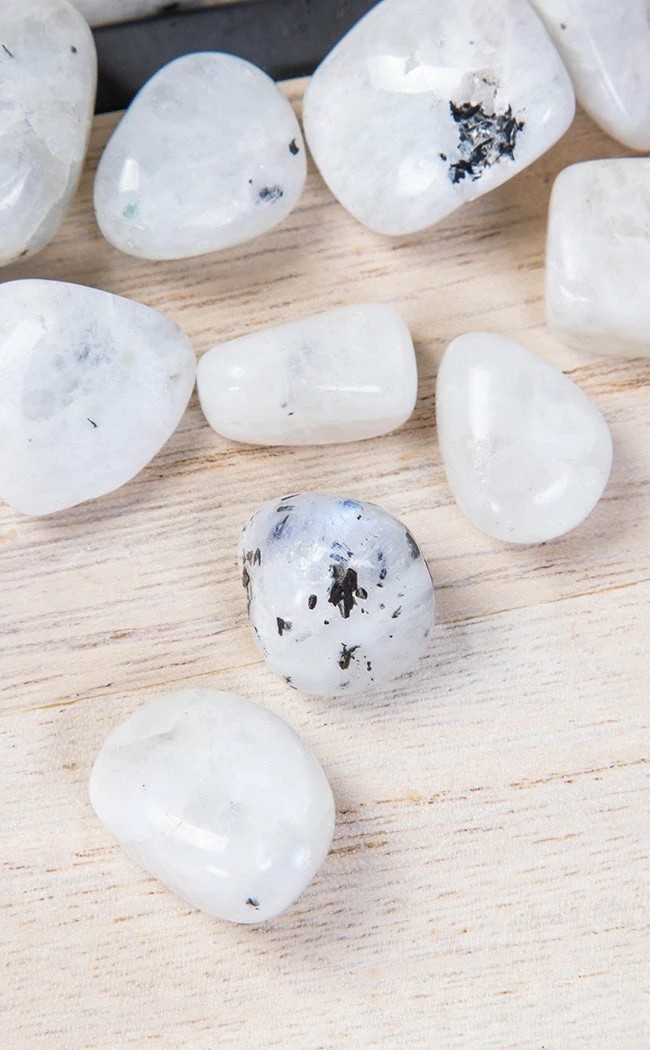Crystals Witchcraft Tumbled Stones | Rainbow Moonstone 4 Crystals Witchcraft Tumbled Stones | Rainbow Moonstone
