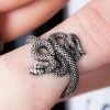 Gothic Jewellery Twisted Serpent Ring